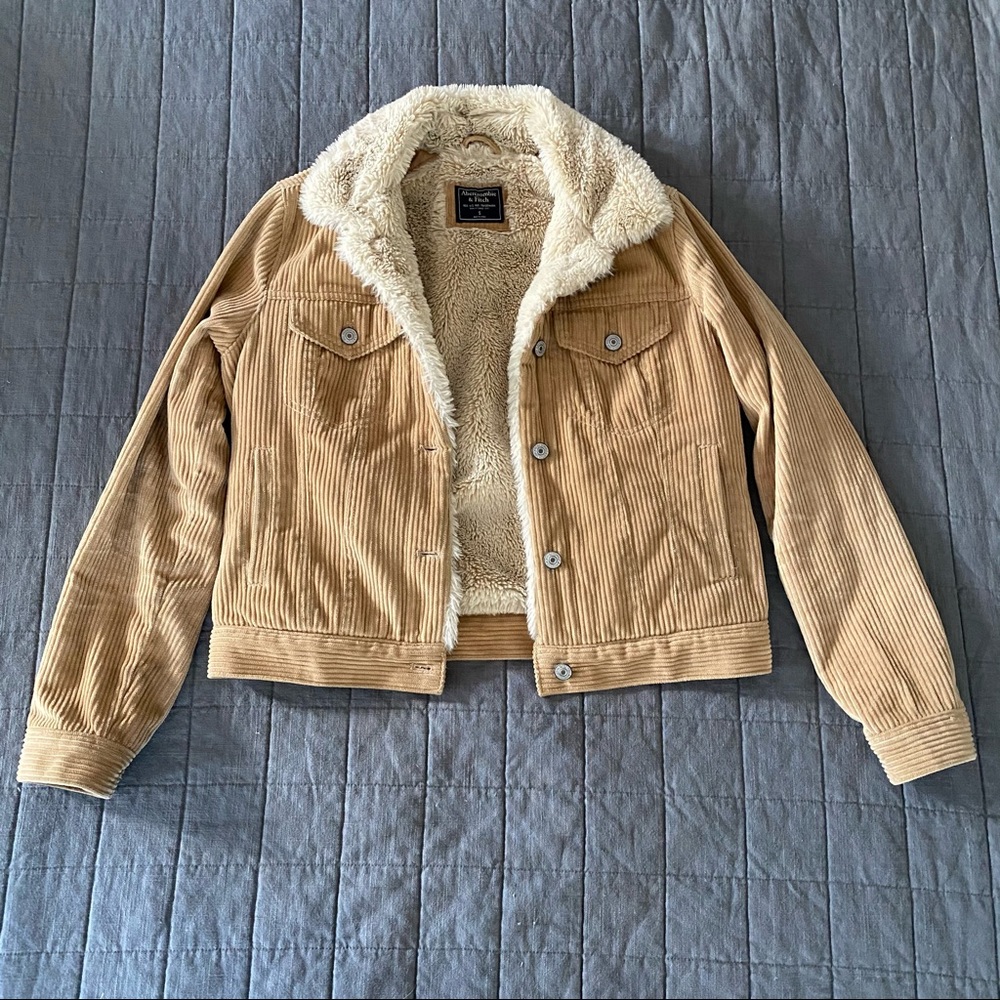 A&F Corduroy and Faux Fur Jacket